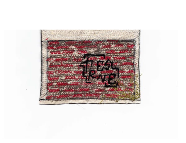 Fabiola Arenas (Des)Borde II, 2021 Embroidery with cotton threads on hardened fabric 10 x 12 cm