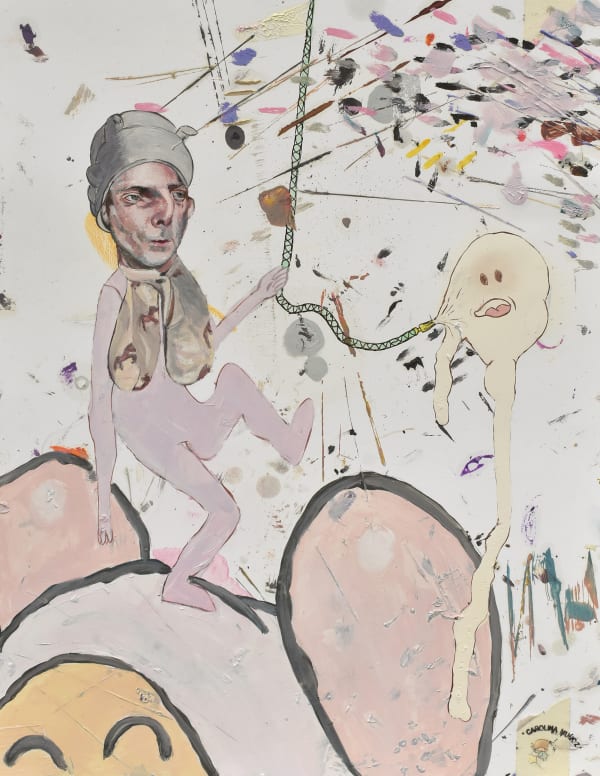 Carolina Muñoz Absorción, 2019 Oil, marker and spray on paper 27.3 x 21.8 cm