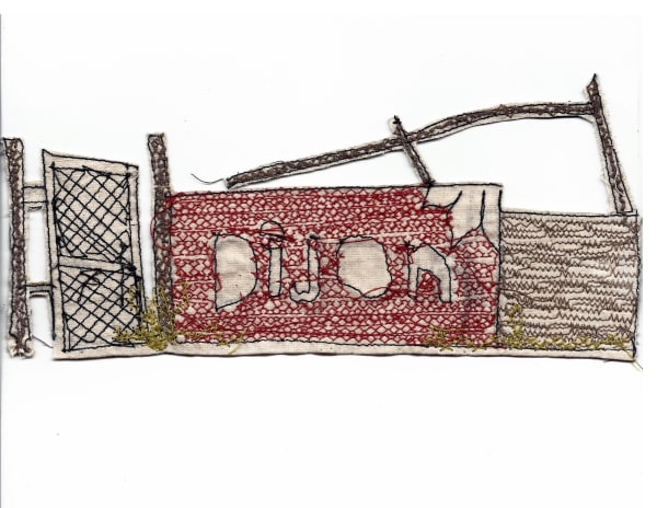 Fabiola Arenas (Des)Borde I, 2021 Embroidery with cotton threads on hardened fabric 10 x 22 cm
