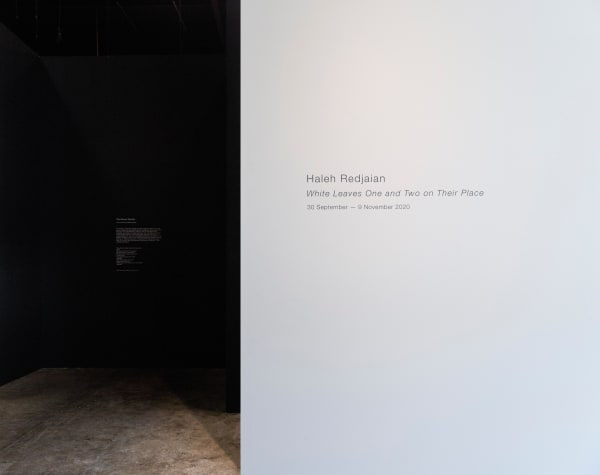 Haleh Redjaian, White Leaves One and Two on Their Place, 2020