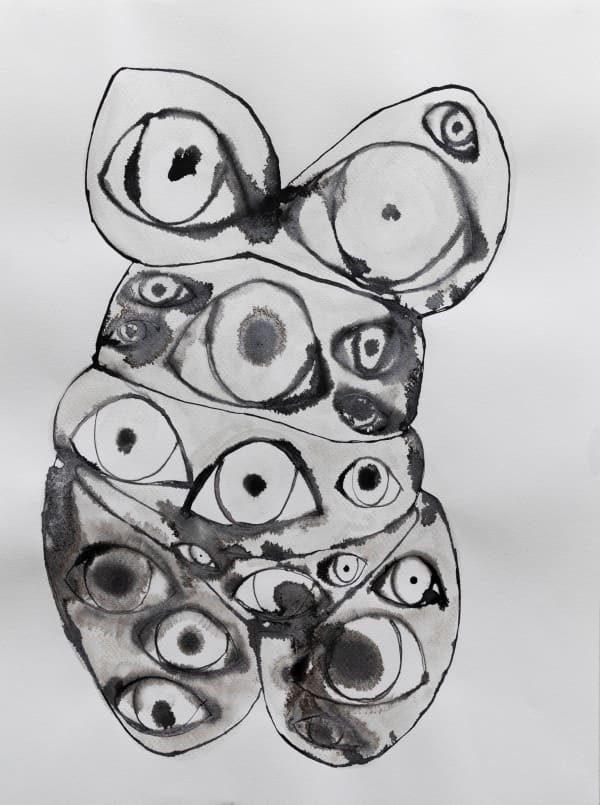 Hoda Tawakol, Nude with Eyes #5, 2020