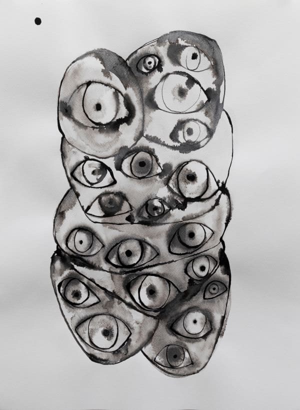 Hoda Tawakol, Nude with Eyes #1, 2020