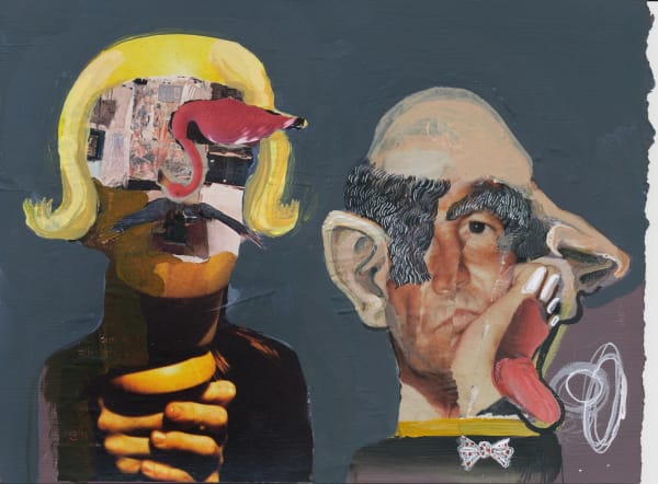 Rokni Haerizadeh, He Spat Out The Fine Feathers of His Meal of Fowl, Like Him I Consume Myself, 2012