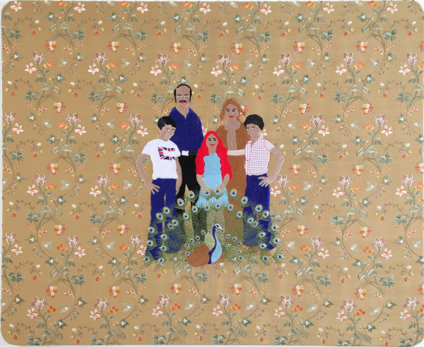 Raed Yassin, Family Portrait with Peacock, 2013