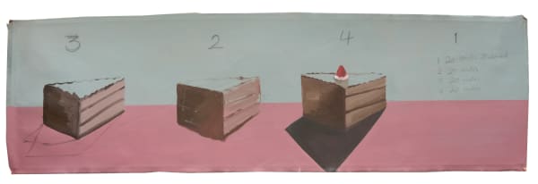 Hesam Rahmanian, Piece of Cake (20 minutes each deadline), 2018
