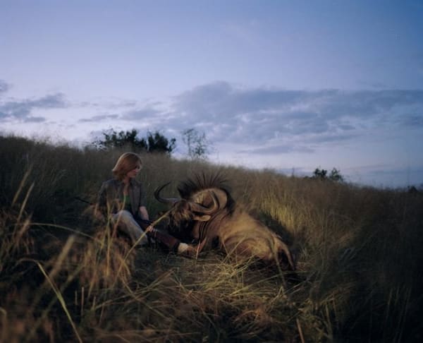 David Chancellor, Huntress with Wildebeest, Namibia