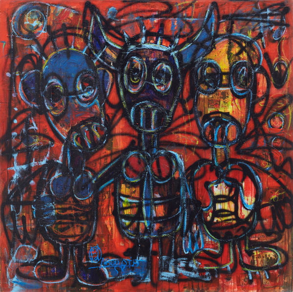 Aboudia, Untitled, 2021
