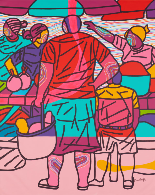 Ajarb Bernard Ategwa, Mother and son in the market, 2019