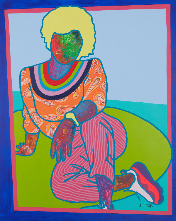 Ajarb Bernard Ategwa, Posing in my parlour, 2020