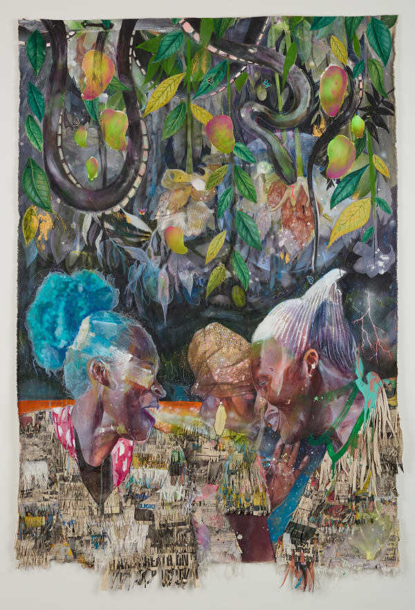 Lavar Munroe, Under the Moonlit Mango Tree, 2024