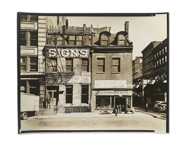 Berenice Abbott GREENWICH VILLAGE: Broome Street, Numbers 504-506, Manhattan, Oct 9, 1935 SOLD