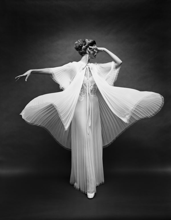 Mark Shaw, Vanity Fair Butterfly Robe Arm Out., ca.1950