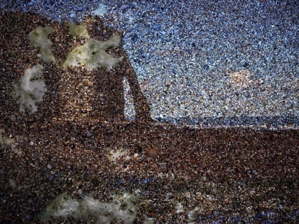 Abelardo Morell, Tent-Camera Image on Ground: On Etretat Beach Looking at D'aval Cliffs, France, 2016