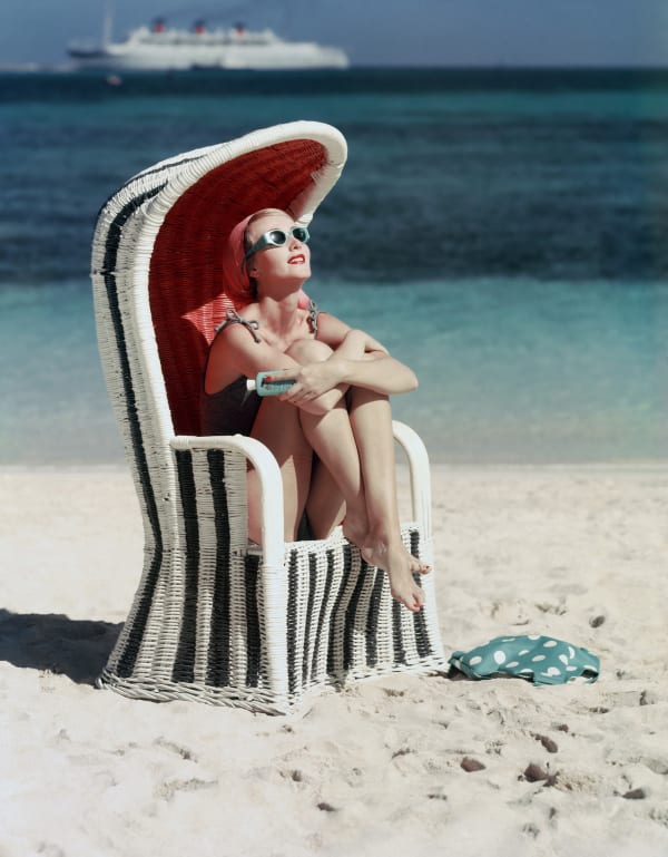 Mark Shaw, Beach Striped Chair, ca.1950