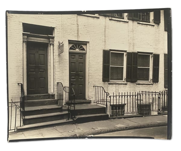 Berenice Abbott GREENWICH VILLAGE: Gay Street No. 14-16, Manhattan, November 16, 1937