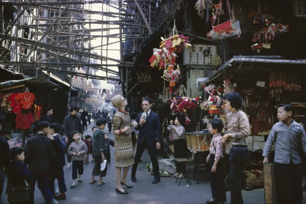 Mark Shaw, Tiger Morse in Leopard Print, Bamboo, 1962