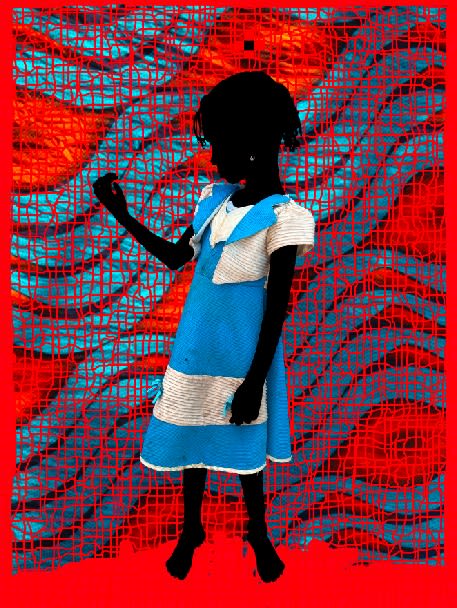 Saïdou Dicko The blue princess, Act2 T Eyes RED, 2021 SOLD