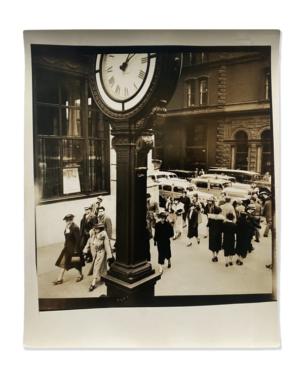 Berenice Abbott MIDDLE EAST SIDE: Tempo of the City: I, 5th Avenue and 44th Street, New York, May 13, 1938 SOLD