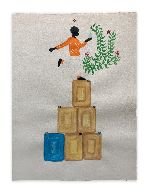 Saïdou Dicko, The blue can, 2021