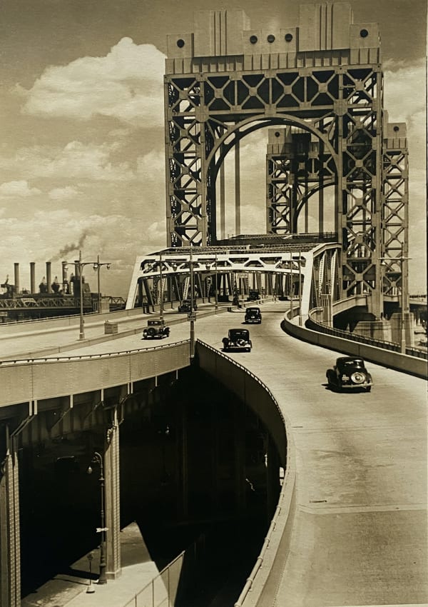 Berenice Abbott NORTH OF 59TH: Tri-Borough Bridge: East 125th Street Approach, Manhattan; June 29, 1937 SOLD