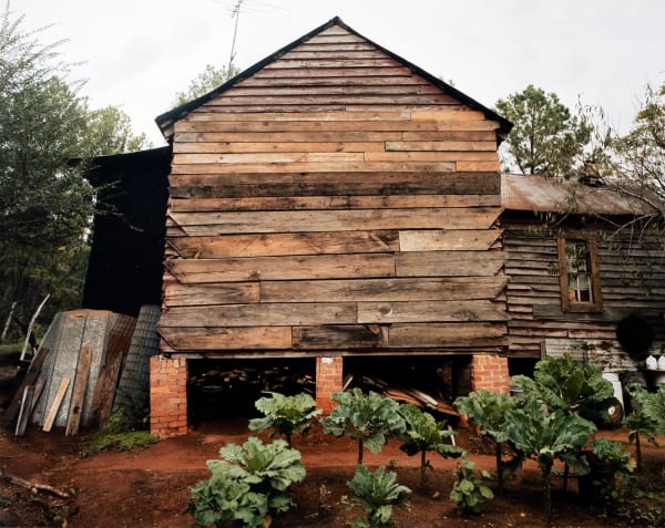 William Christenberry, Rear of House with Flowers, near Morgan Springs, Alabama, 1984