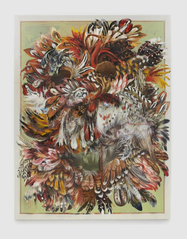 FIRELEI BÁEZ, Untitled (Colonization in America, Visual History Wall Map, Prepared by Civic Education Service), 2021