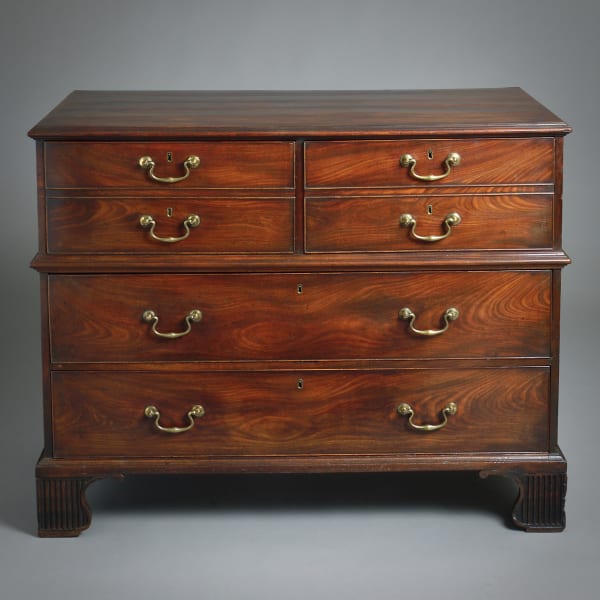 MASSIVE GEORGE III MAHOGANY CHEST-OF-DRAWERS