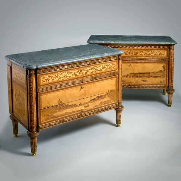 NIKIFOR VASILYEV MARQUETRY COMMODES