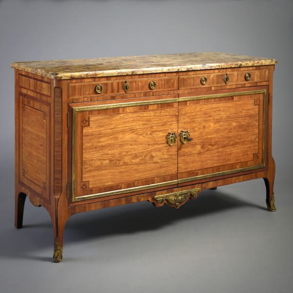 LOUIS XVI ORMOLU-MOUNTED KINGWOOD AND AMARANTH COMMODE BY CLAUDE-CHARLES SAUNIER