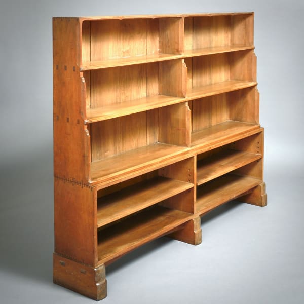 ARTS & CRAFTS WALNUT BOOKCASE ATTRIBUTED TO ERNEST GIMSON