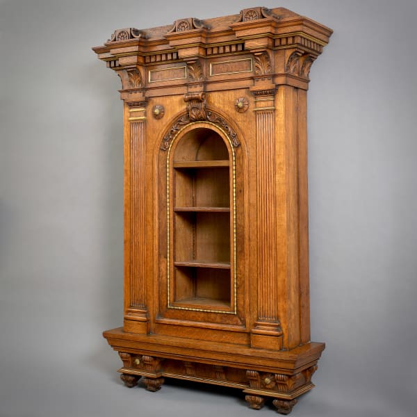 OAK HANGING CABINET ATTRIBUTED TO ROBERT HUME, AFTER DESIGNS BY WILLIAM BECKFORD