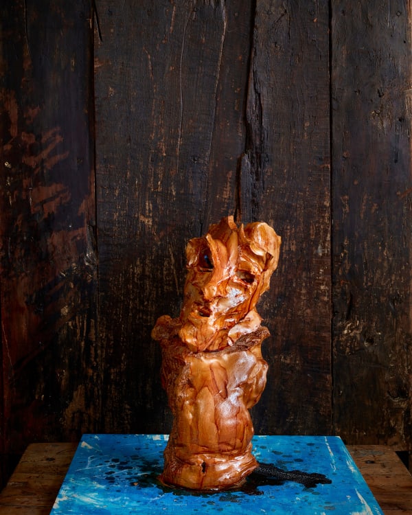 Jan Frederik De Cock The New Burghers of Calais, 2021 A patinated study in Saint-Amand clay, unbaked. fig. 10 70 x 30 x 30 cm