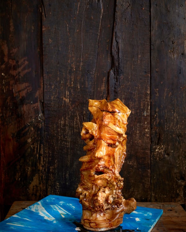 Jan Frederik De Cock The New Burghers of Calais, 2021 A patinated study in Saint-Amand clay, unbaked. fig. 12 70 x 30 x 30 cm