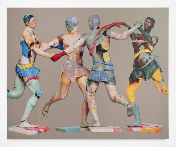 Matthew Stone Contemporary Dance, 2024 UV-cured ink on linen 130 x 160 cm