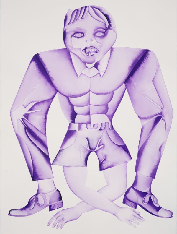 Sebastian Gögel Widerwillen, 2022 Ink on laid 76 x 57 cm
