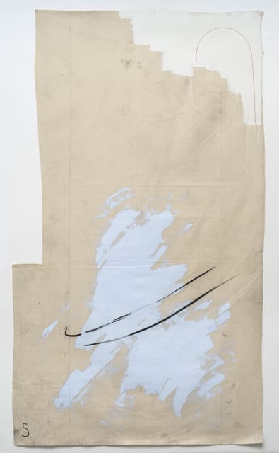 Jenny Brosinski Scratch me if you can, 2018 Oil, charcoal, oil and pencil on canvas 215 x 125 cm