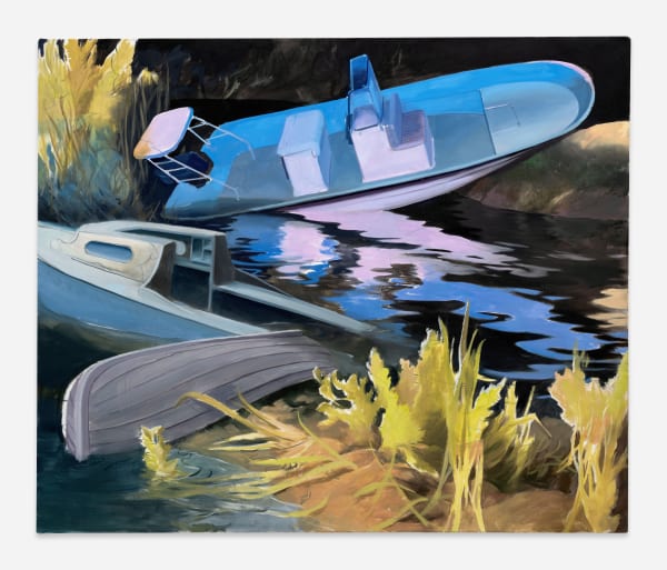 Tilo Baumgärtel Die Nacht auf der Sandbank, 2023 Oil on canvas 150 x 180 cm