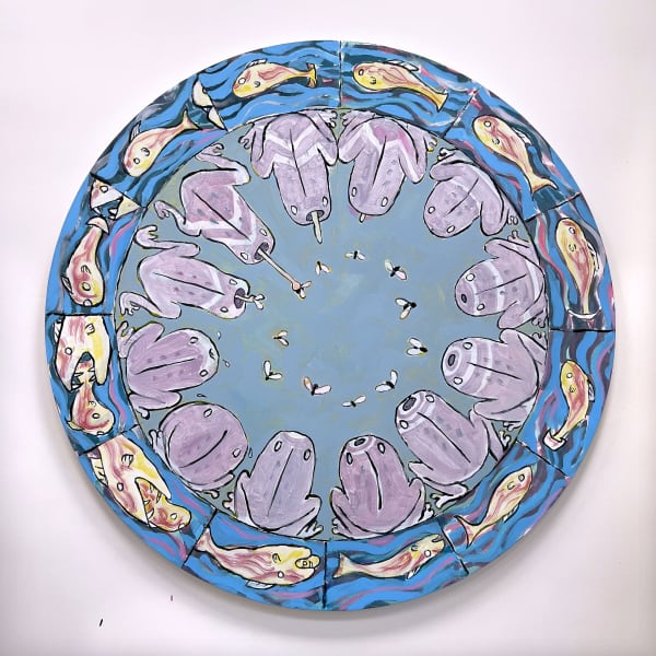 Markus Vater Frogs, 2025 Acrylic on canvas 381 x 381 cm