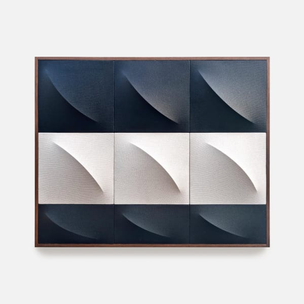 Charlie Oscar Patterson No.10-3 Black & Raw, 2022 Oil and acrylic on canvas 72 x 58 x 6 cm