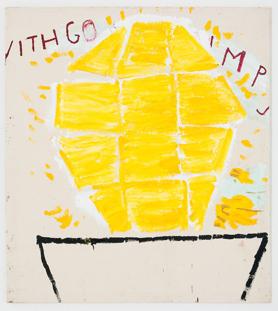 Rose Wylie Gold Lump, 2012 Oil on canvas 181 x 165 cm