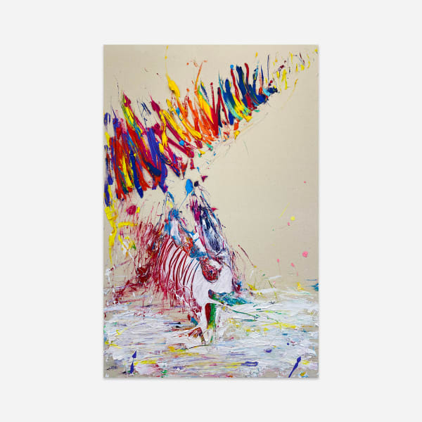 Green [Yong Woon Park] Run Rabbit Run, 2025 Oil on canvas 97.1 × 60 cm