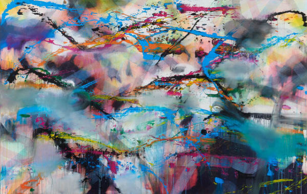 Tobias Lehner Inebriation, 2022 Acrylic on canvas 190 x 300 cm