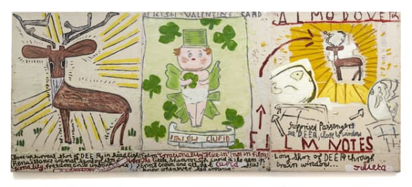 Rose Wylie Julieta (Film Notes), 2016 Oil on canvas 205 x 500 cm