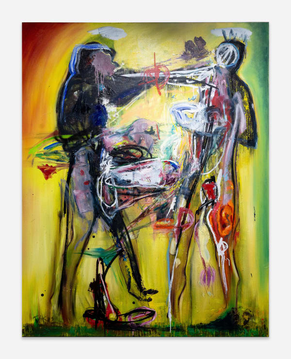 Alexander Dik Genossen und Genossininin, 2023 Oil on linen 200 x 150 cm