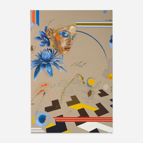 Martha Parsey Blue Lotus (Fassung verlangt die Stunde), 2025 Oil on canvas 150 x 100 cm