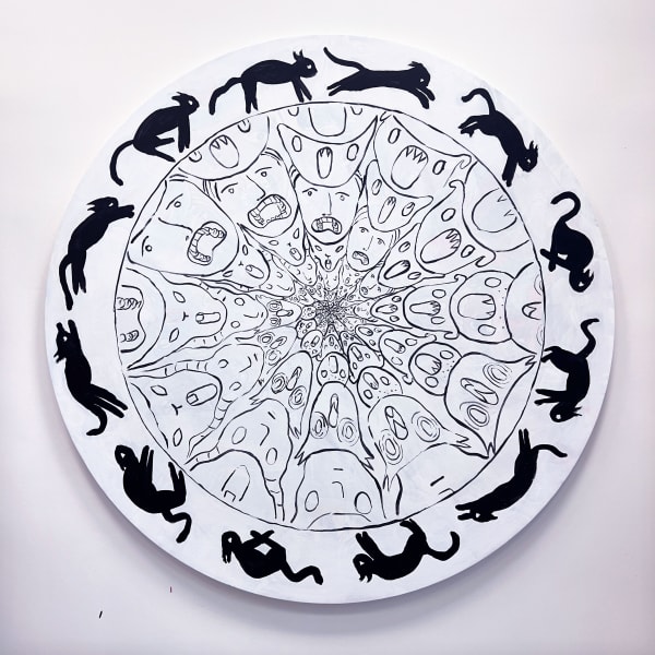 Markus Vater Falling, 2024 Acrylic on canvas 150 x 150 cm