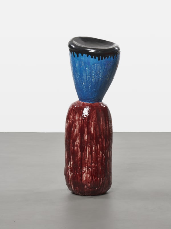 Rose Wylie Liqueur Bottle, 2021 Glazed ceramic 110 x 45 x 45 cm