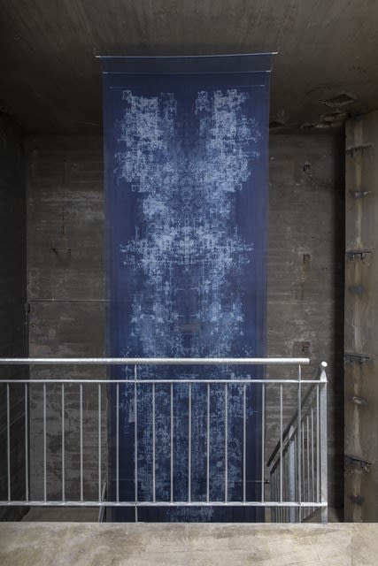 Juliette Mahieux Bartoli Extrasolar, 2022 Cyanotype on silk