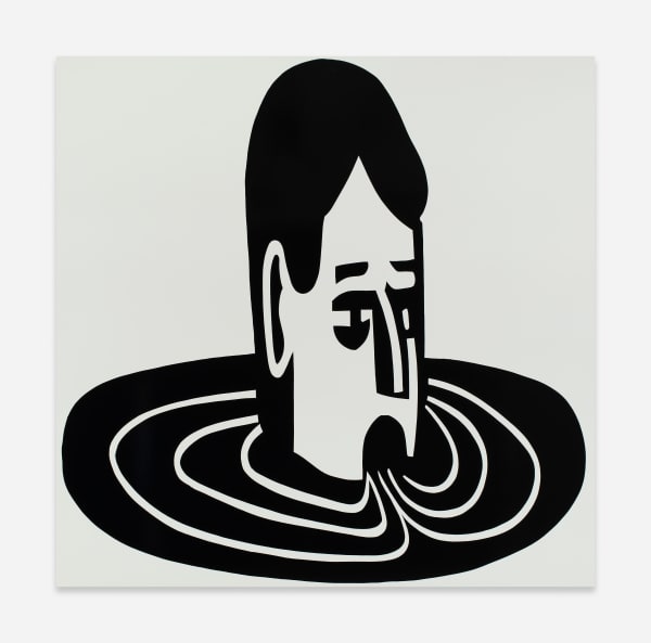 Christoph Ruckhäberle Ertrinkender, 2023 Enamel on canvas 200 x 200 cm