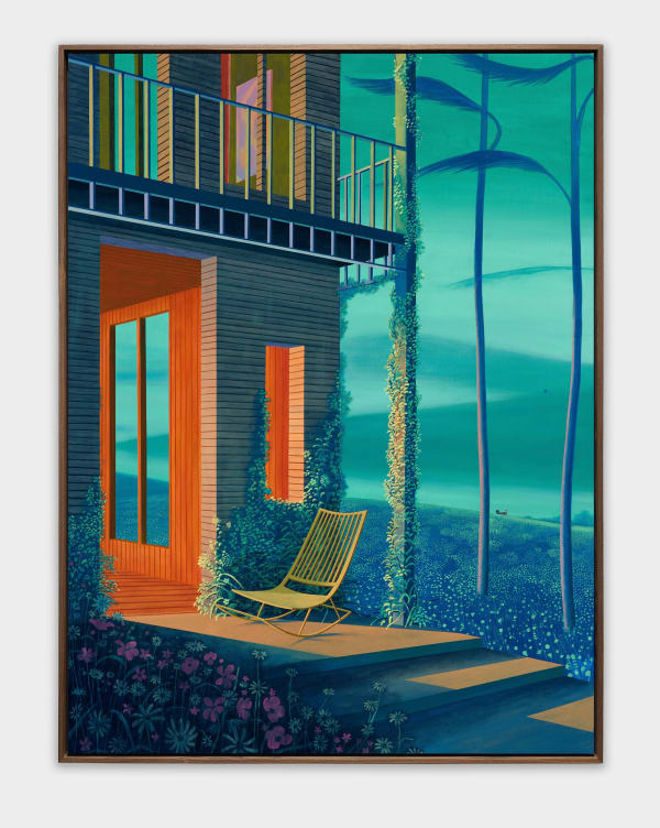 Alfie Caine Two Blue Trees, 2022 Vinyl and acrylic paint on canvas 120 x 90 cm